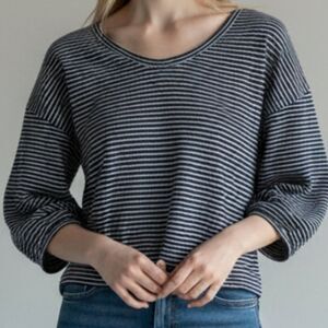 Madewell Women's V Neck Bubble Sleeve Top Size Small